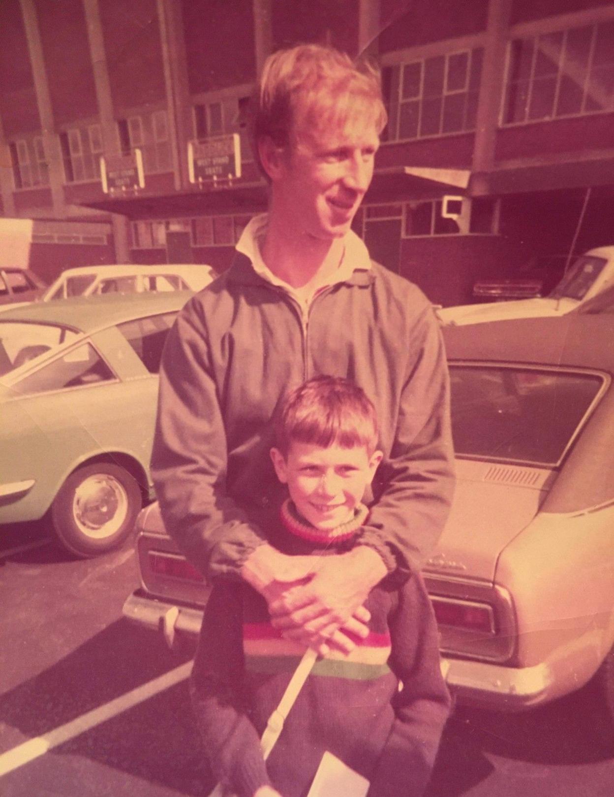 Young Leeds fan with Jack Charlton