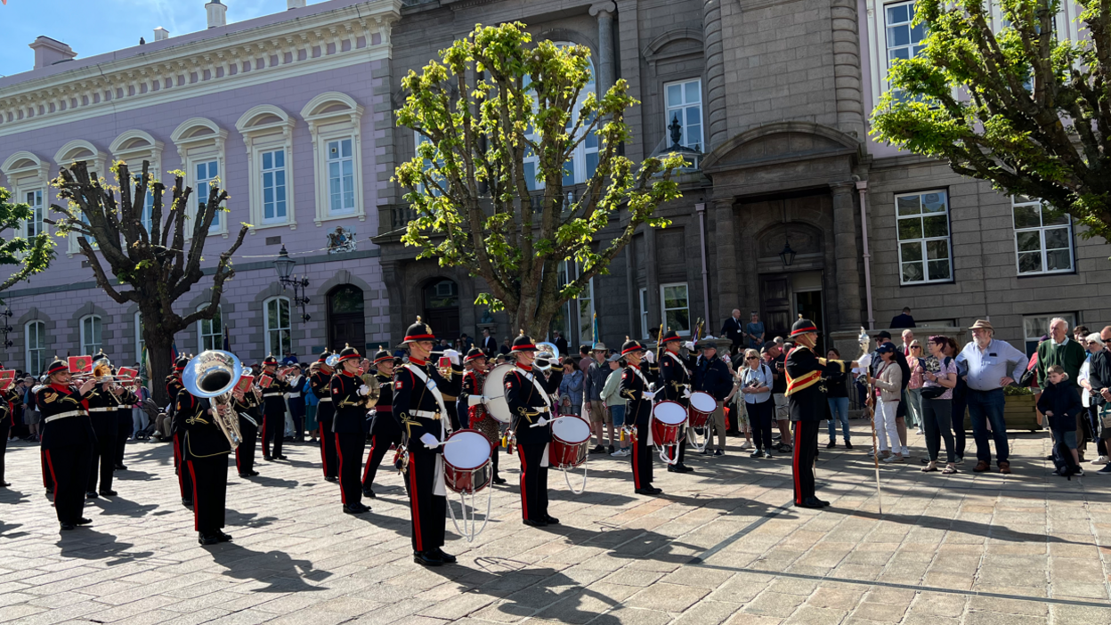 Band procession from the Royal Square for Liberation Day