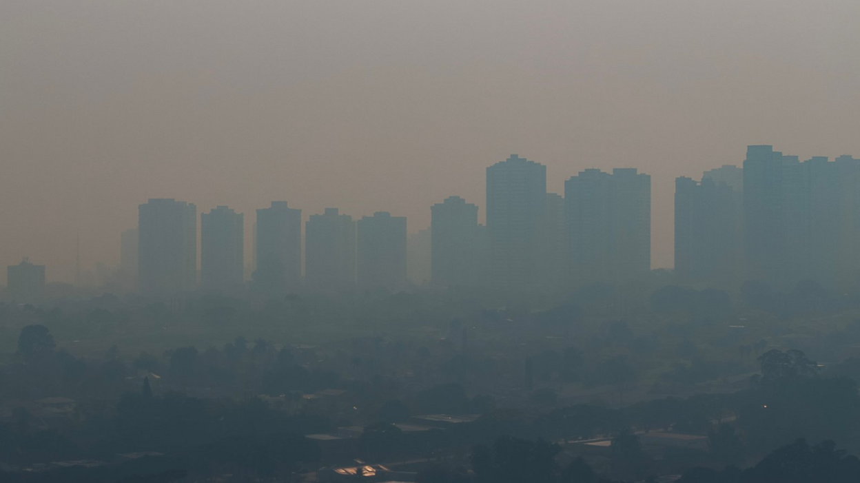 The capital São Paulo has been shrouded in haze