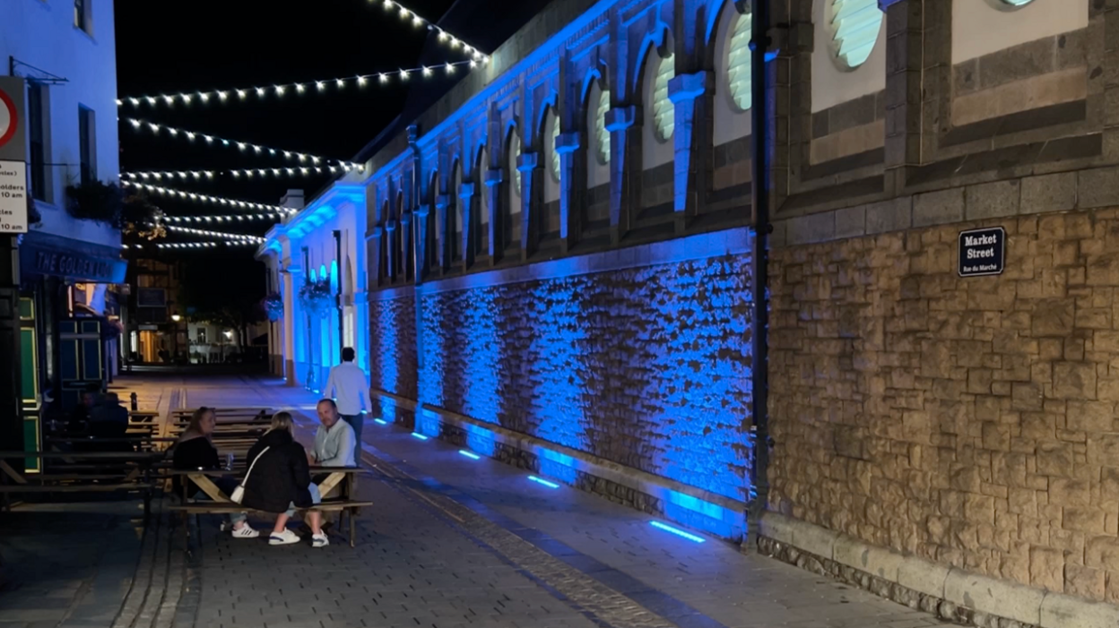 Street lights in St Peter Port