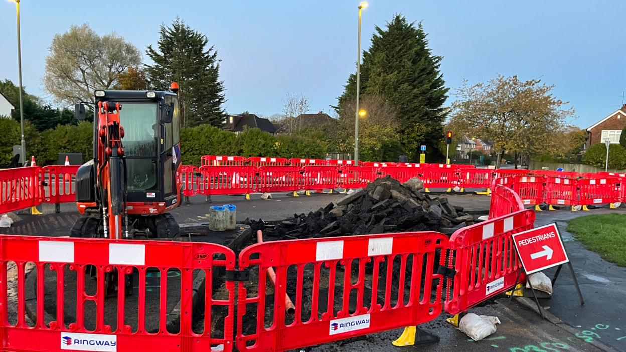 Guildford roadworks