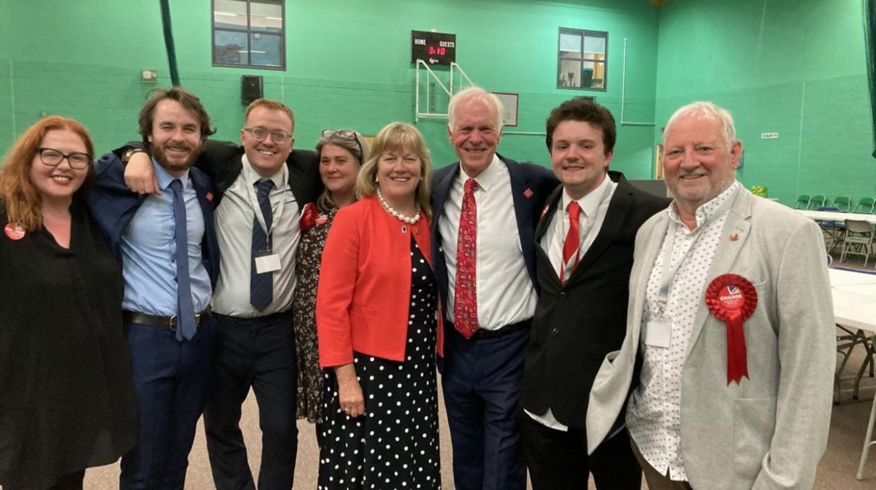 Sir Nic Dakin with Labour supporters