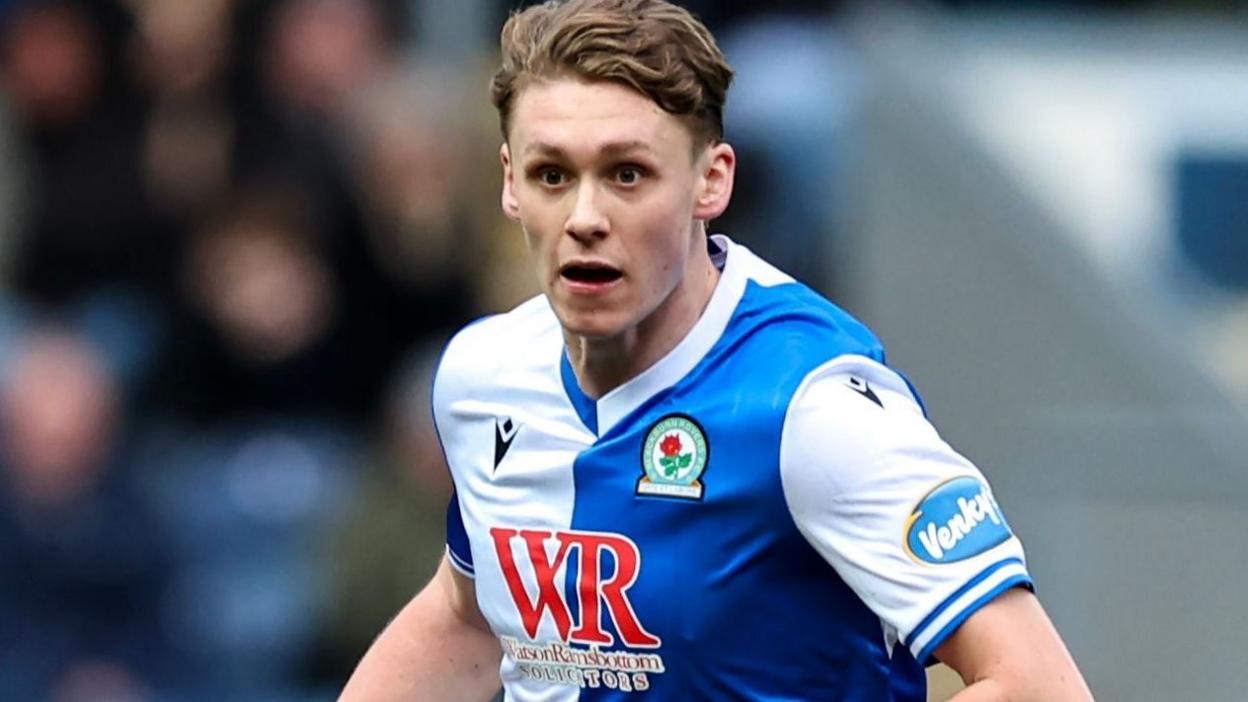 Connor O'Riordan in action for Blackburn Rovers