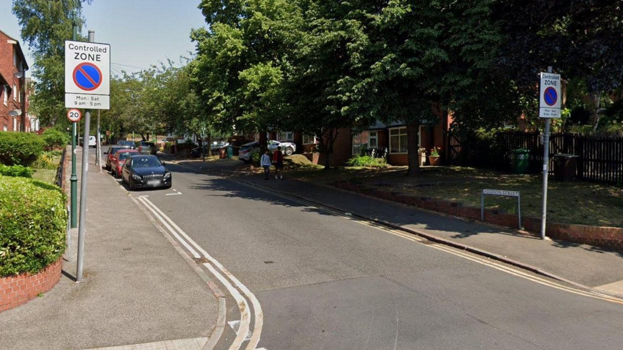 A general view of Addison Street in Nottingham from the view of the Peel Street junction.