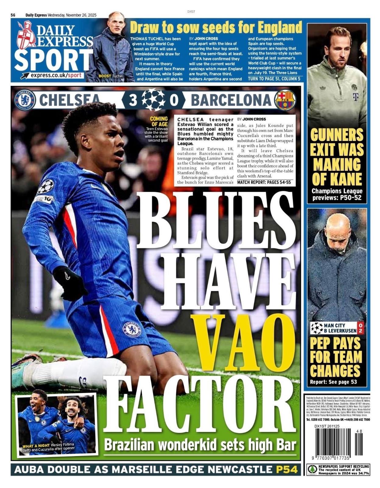 Daily Express back page