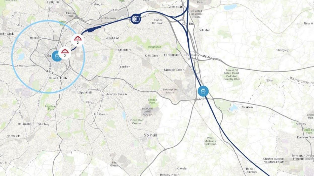 The HS2 route