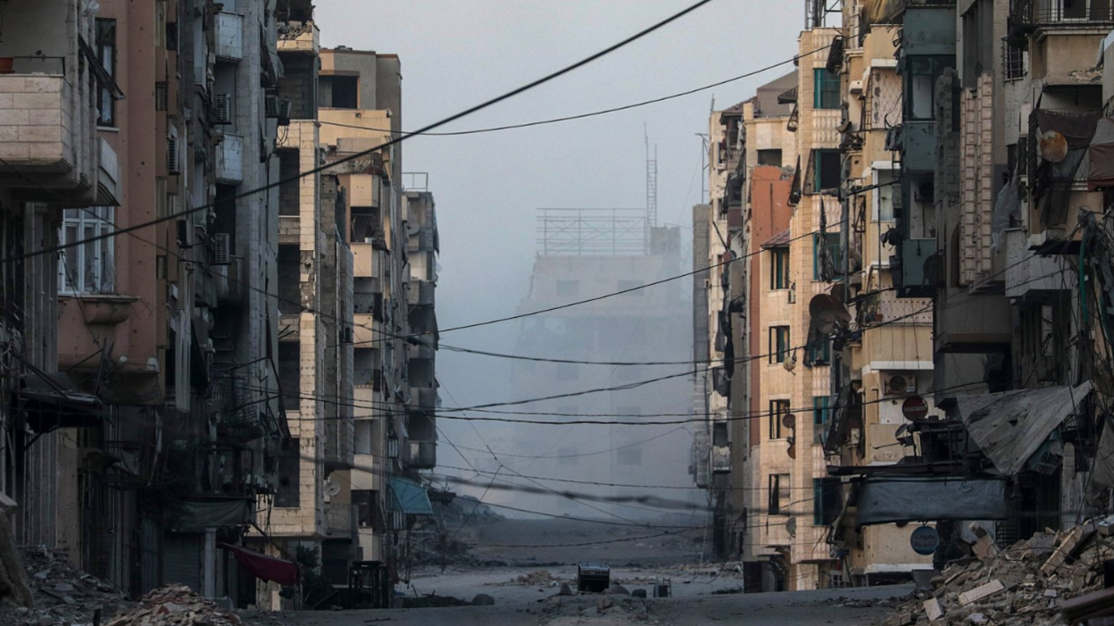 Smoke rises following an Israeli airstrike in Gaza City