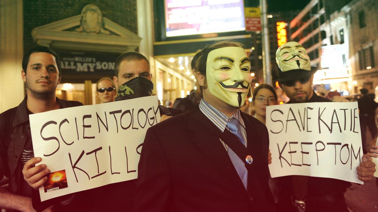 Anonymous protesters