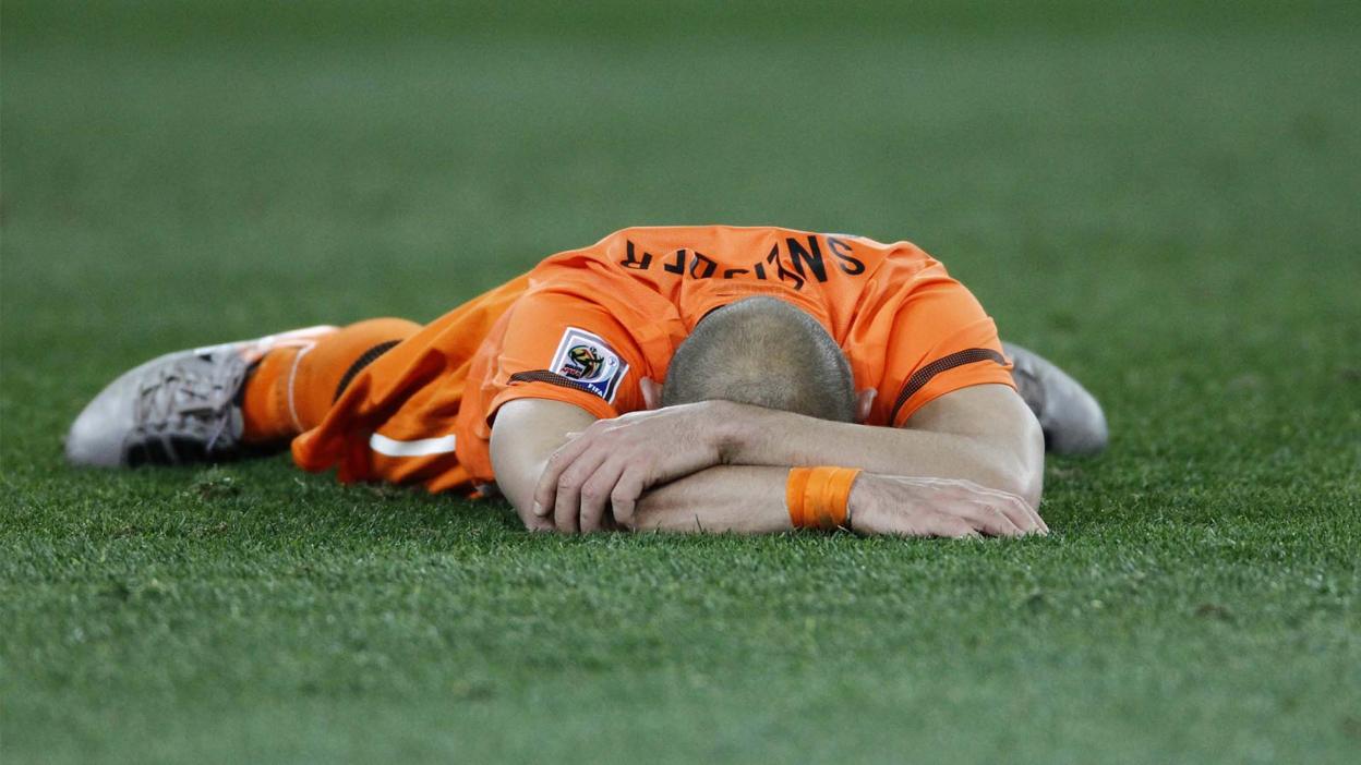 Wesley Schneider after the 2010 Fifa World Cup final