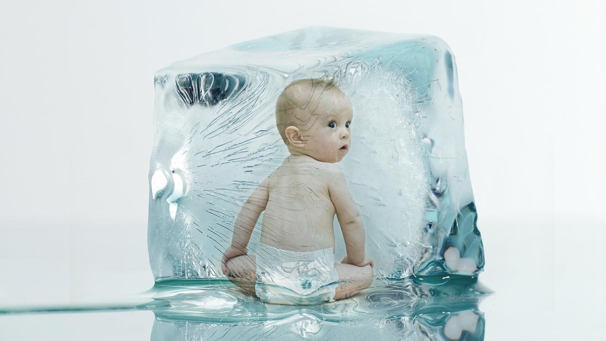 baby in ice