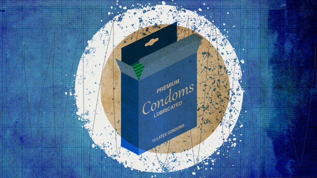 Illustration of a condom packet