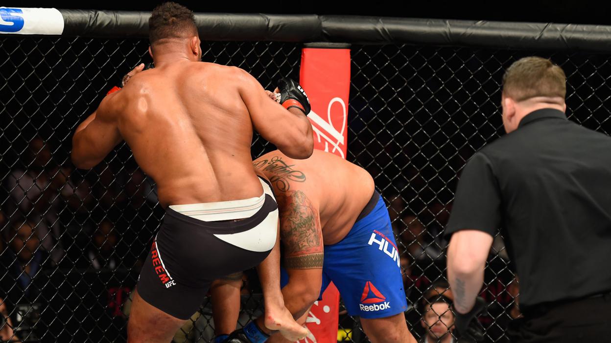 Alistair Overeem and Mark Hunt