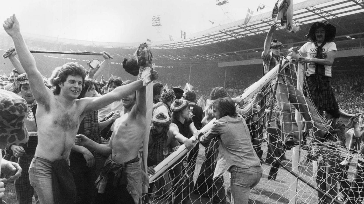 Scottish fans at Wembley in 1977