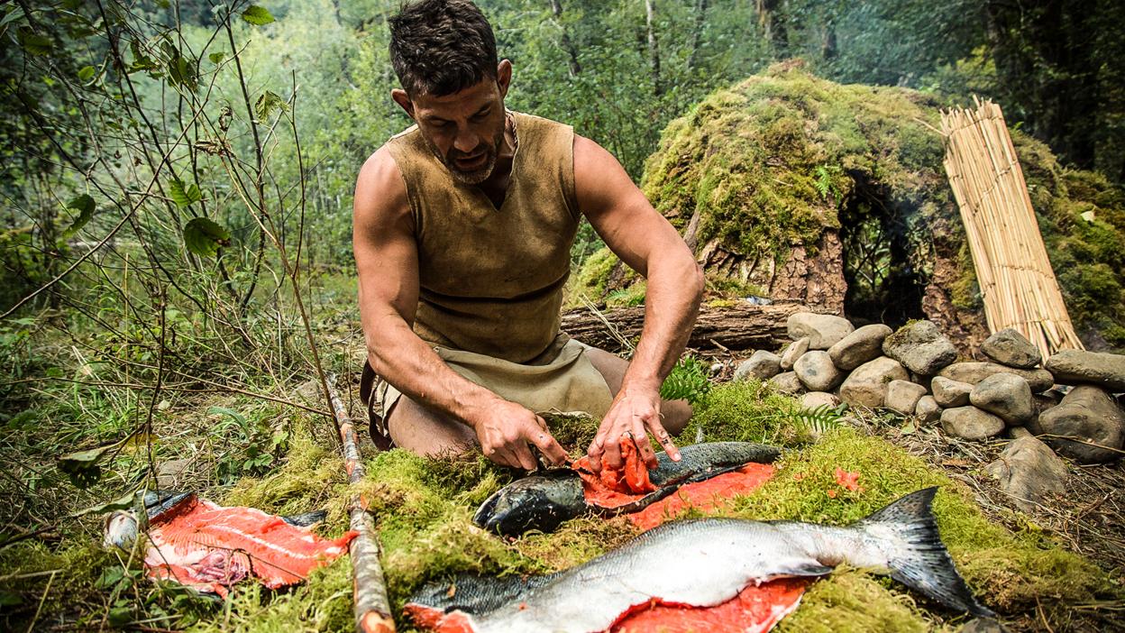 For the most part, Bill and his family only eat animals that they have killed themselves and plants that they have foraged.
