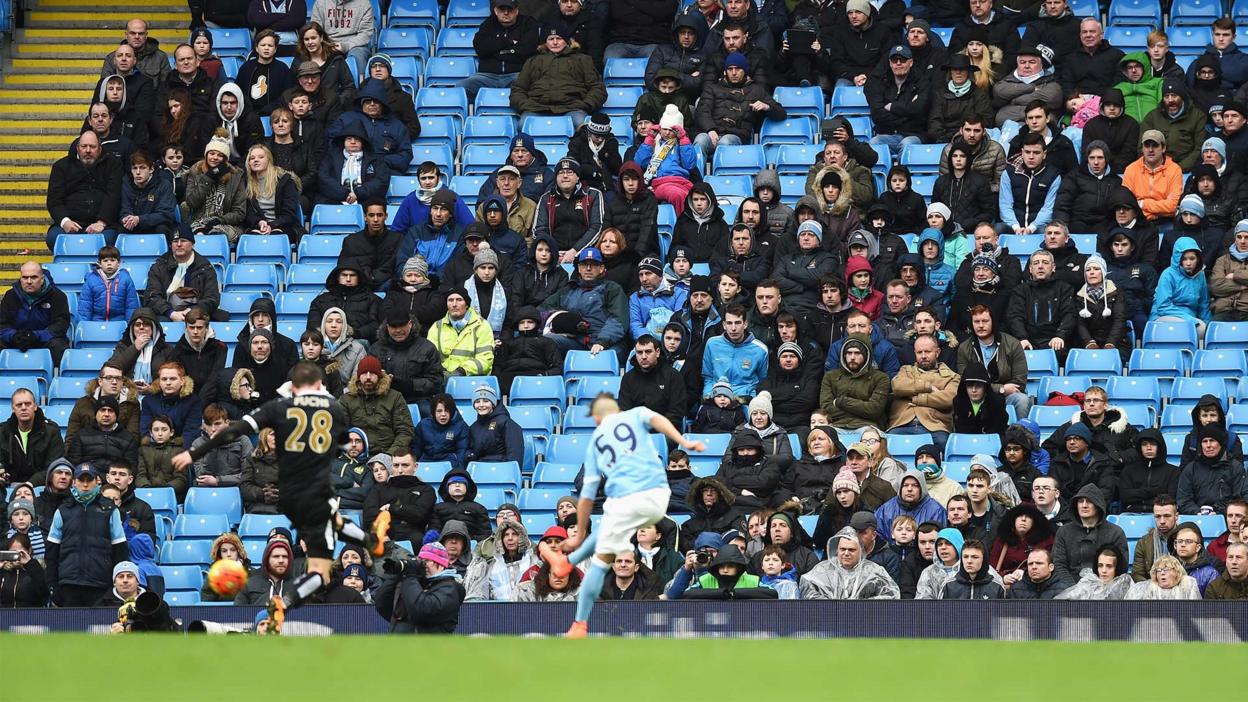 Empty seats at Manchester City