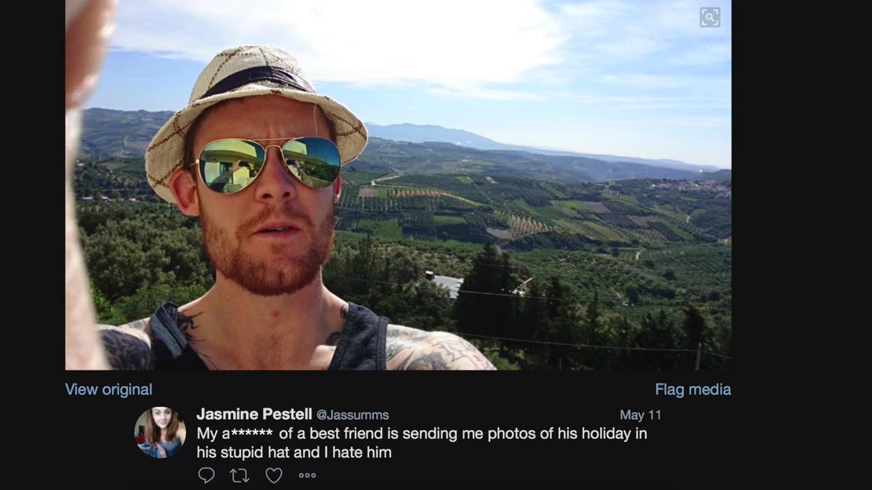 Annoying holiday maker