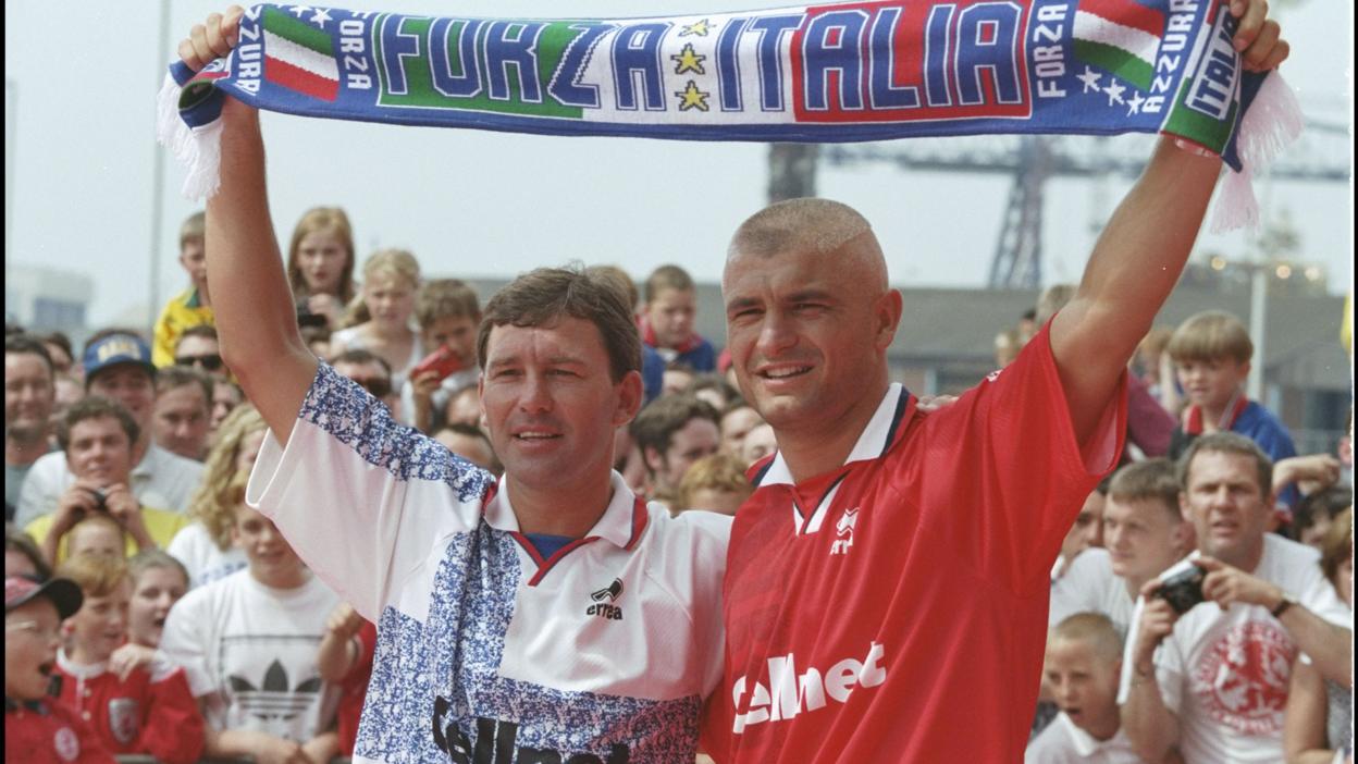 Bryan Robson and Fabrizio Ravenelli, Middlesbrough 1996