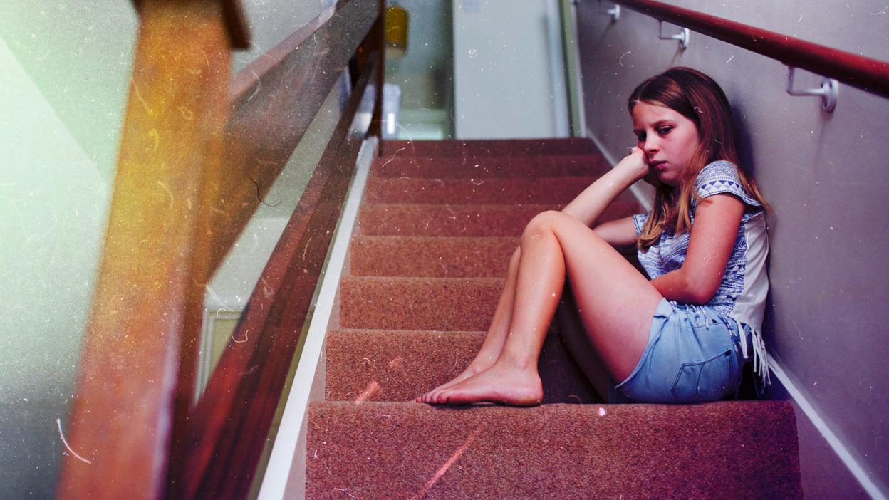 Child on the stairs