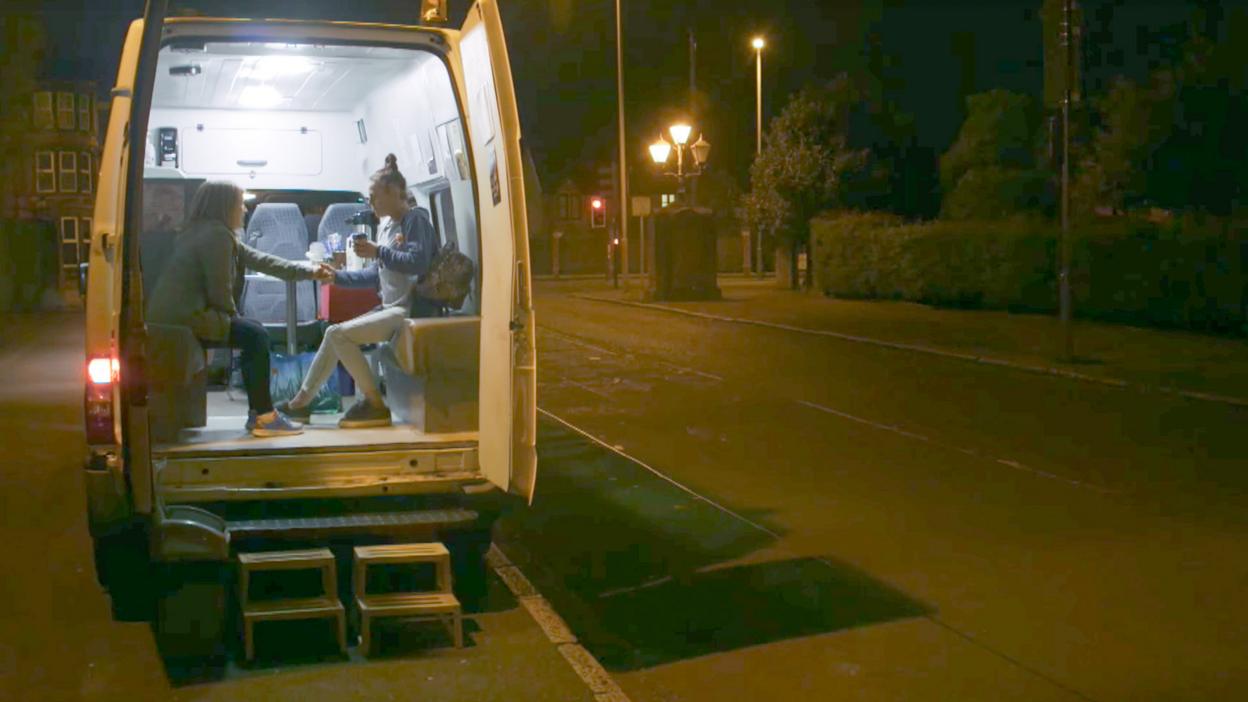 The late-night van