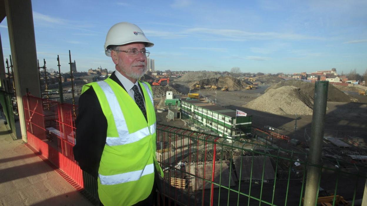 Newcastle University vice chancellor Chris Brink at the site