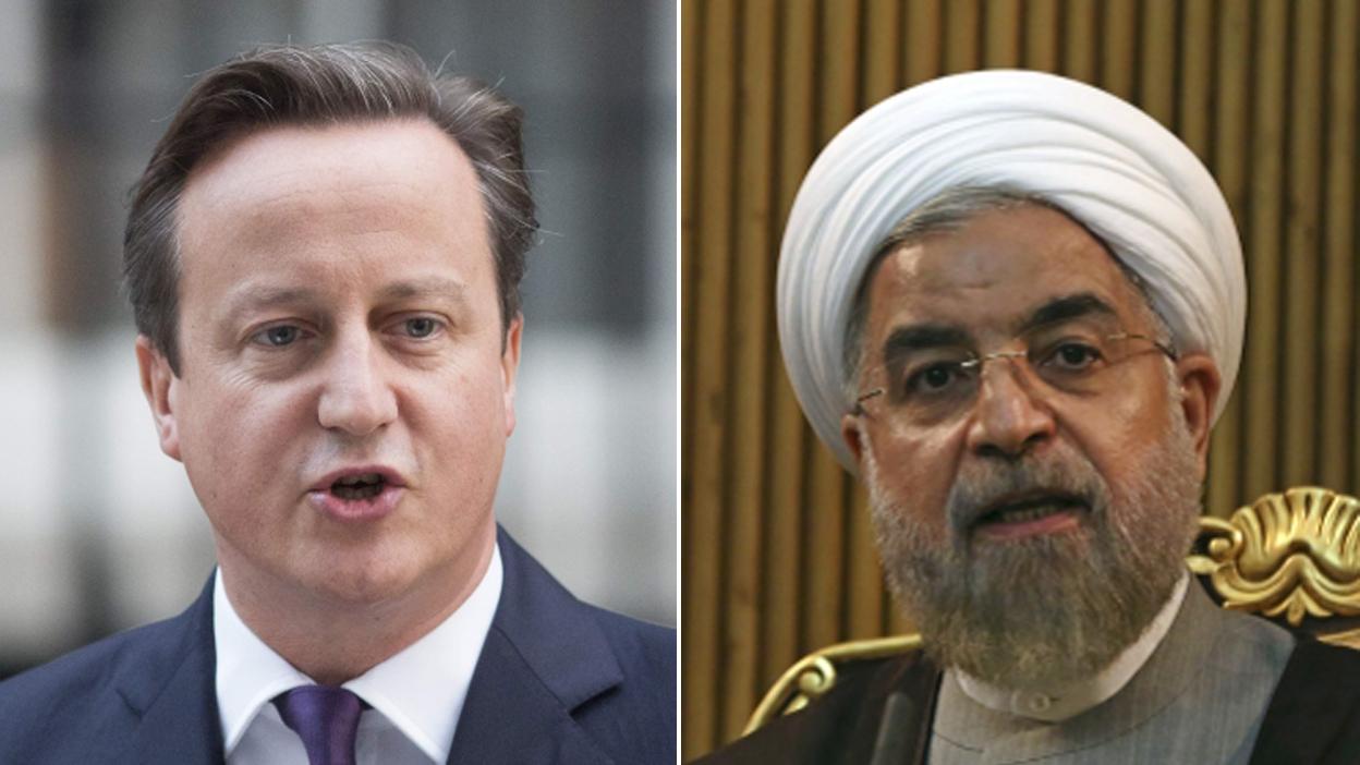 David Cameron and Hassan Rouhani