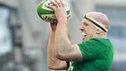 Ireland lock Paul O'Connell takes a line-out