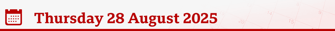 Thursday 28 August 2025