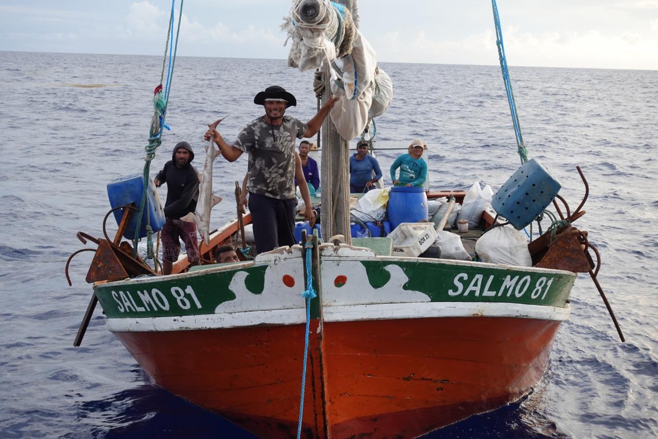 Fishermen photographed near Oiapoque