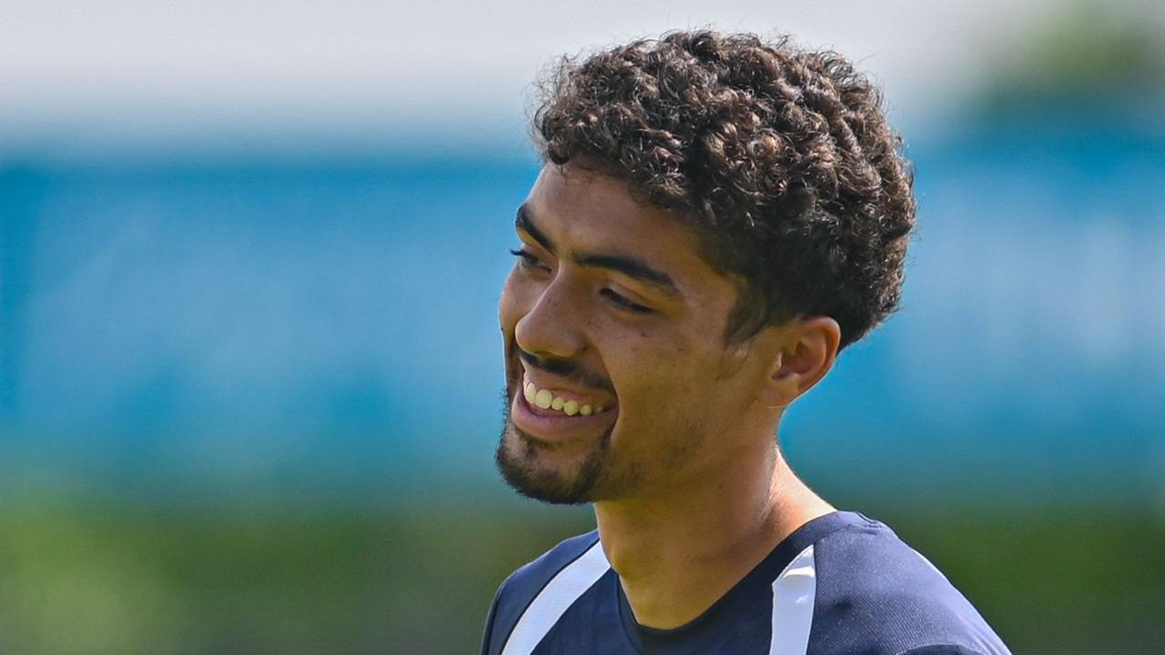 Noah Mawene during a Fleetwood Town training session