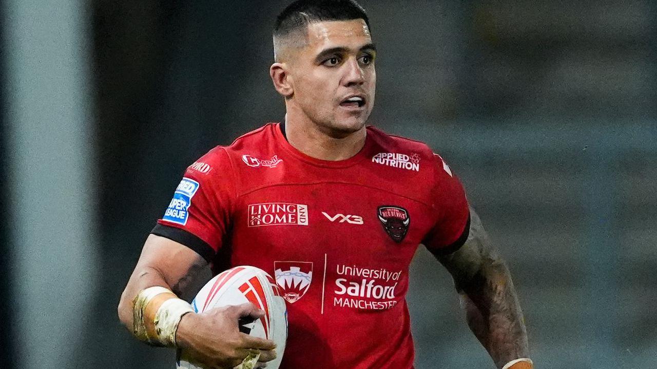 Jayden Nikorima in action for Salford Red Devils