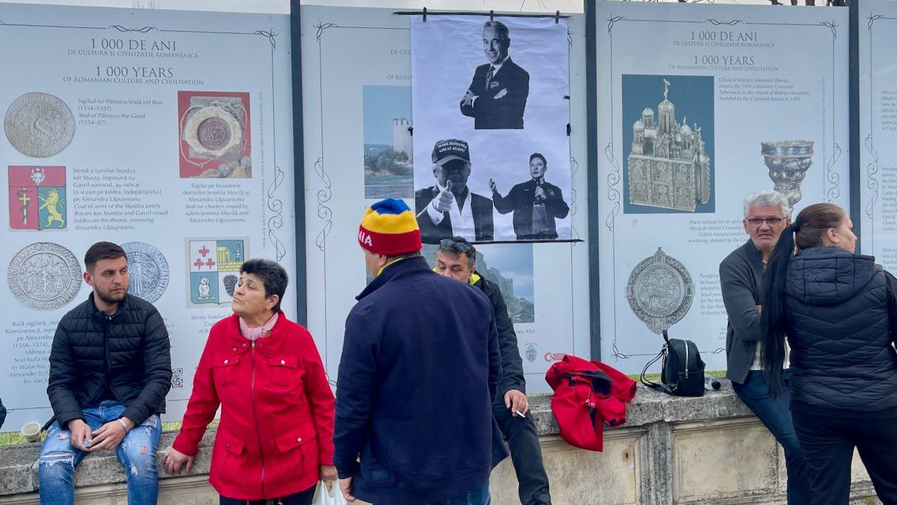 Donald Trump poster in Poeni