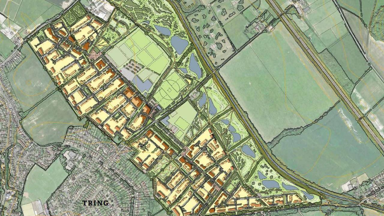 Plans for the Tring Mashcroft development 