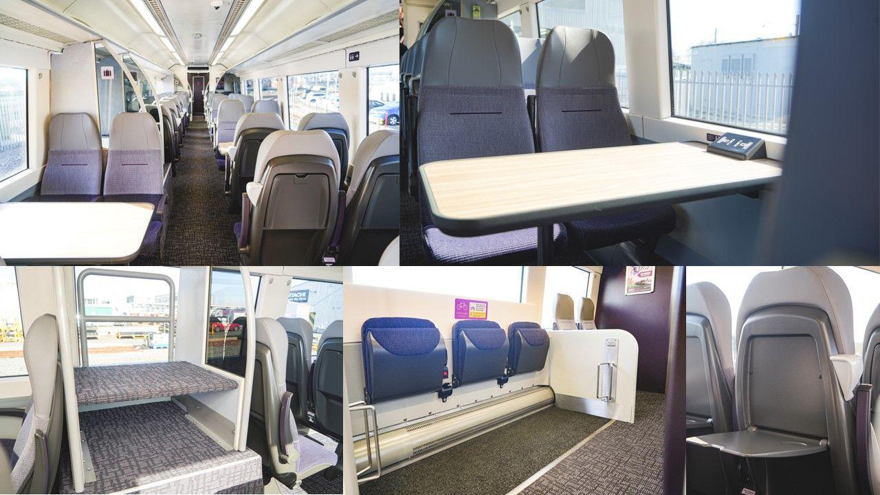 Interior of an East Midlands Railway train