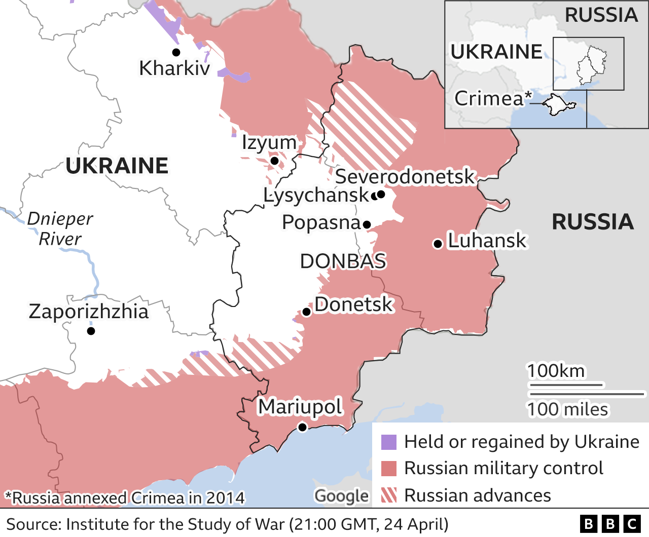 A map of the eastern front