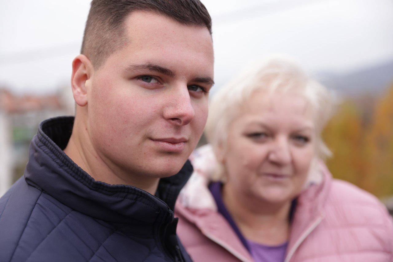 Adnan Mevic and his mother, Fatima