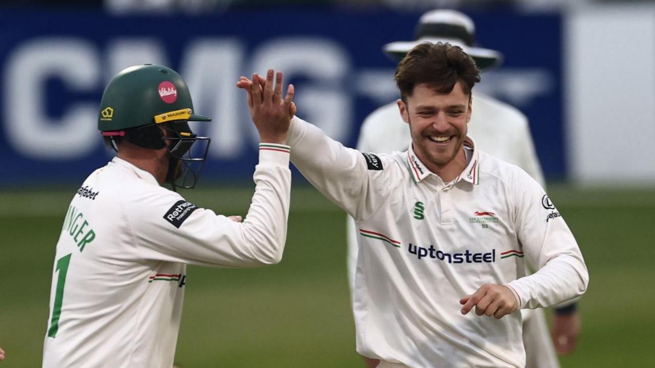 Liam Trevaskis takes a wicket