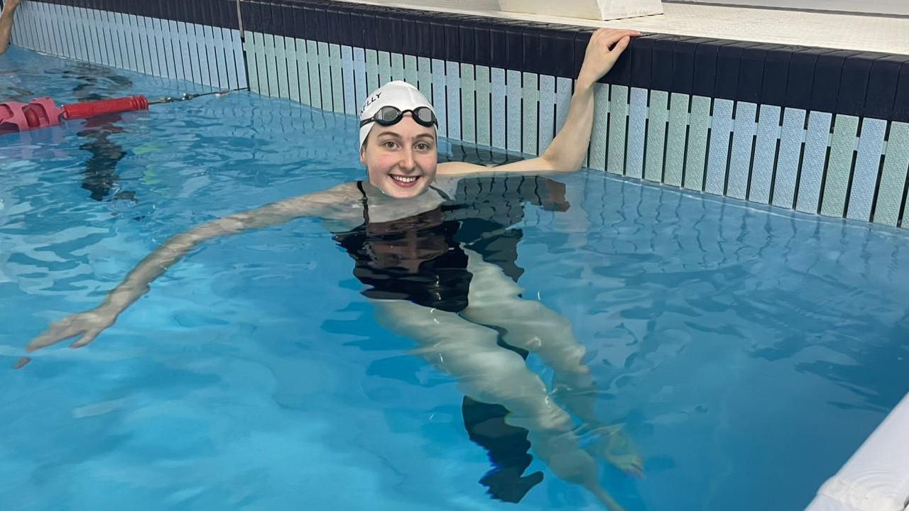 Blythe Kinsman in the water