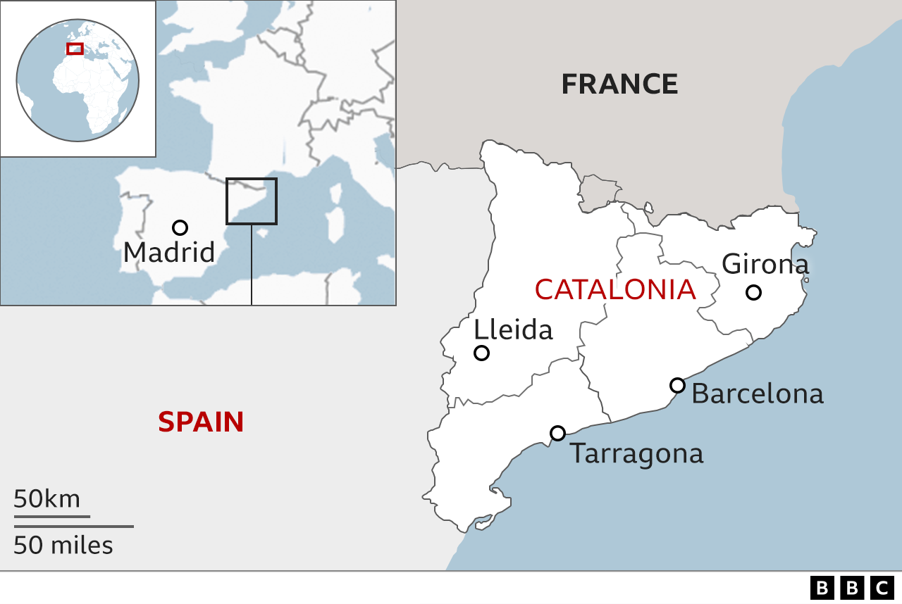 Map of Catalonia