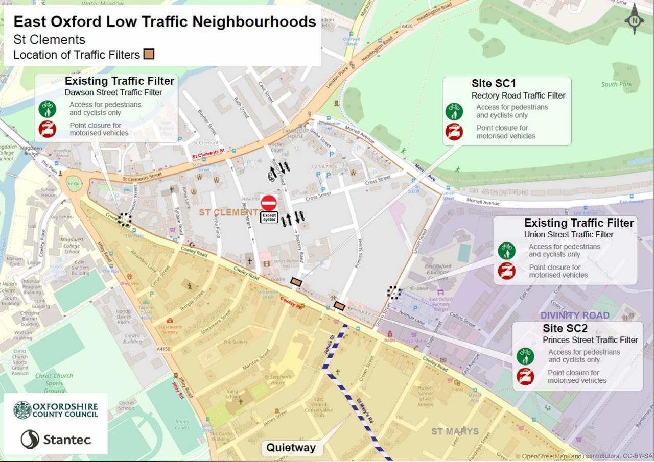 Map for East Oxford LTN