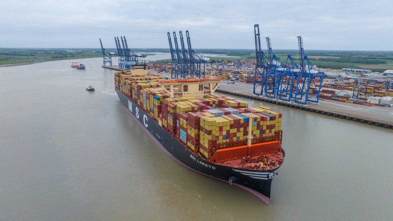 MSC Loreto departs from Felixstowe in June 2023