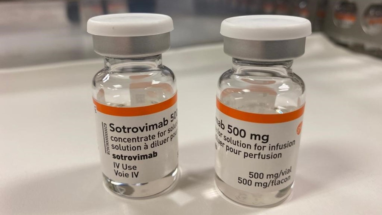 Phials of sotrobimab ready to use