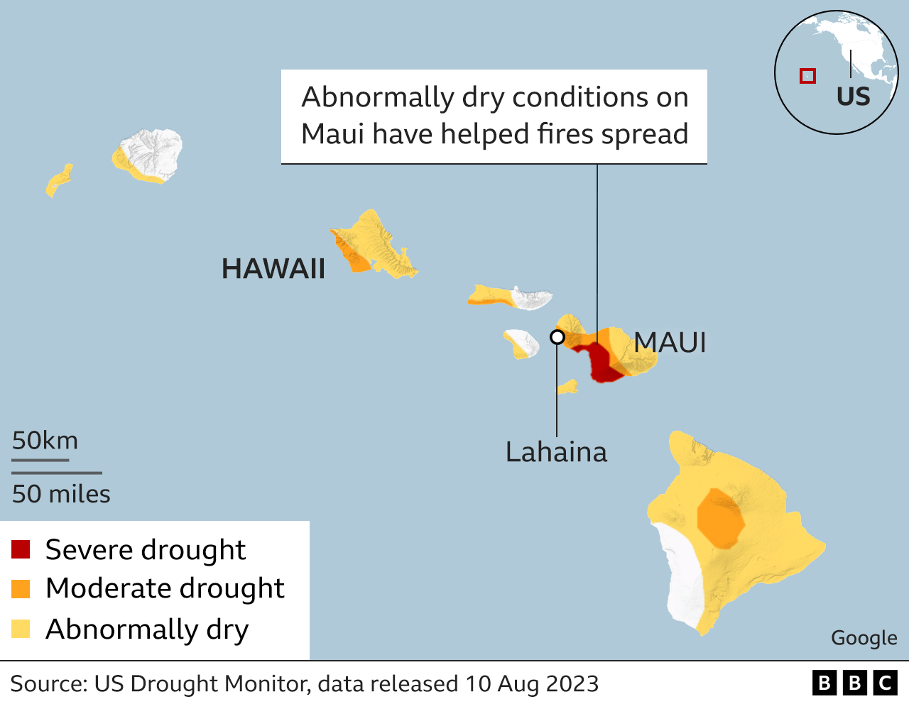 Map of the fires and how they spread