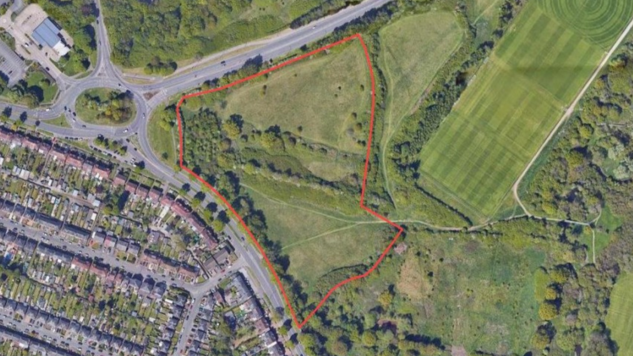 An aerial view of the planned site in Coventry