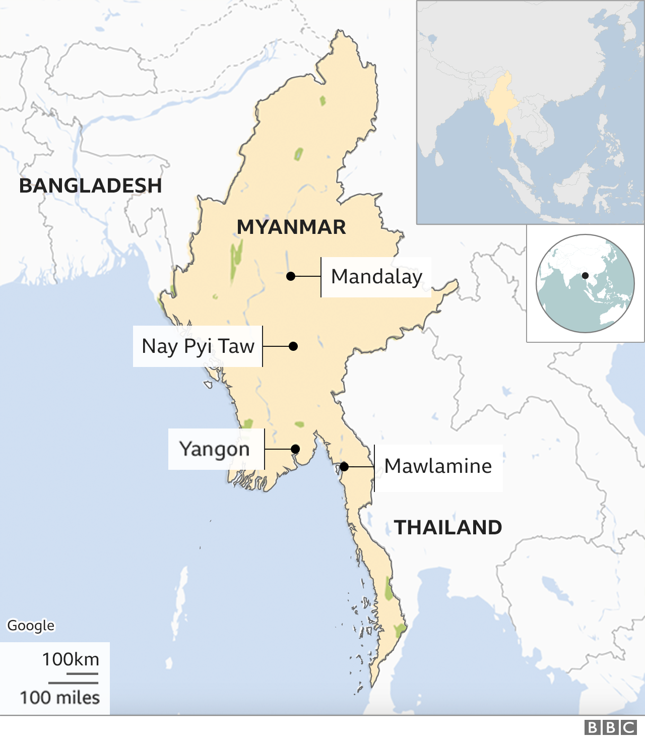 Map of Myanmar