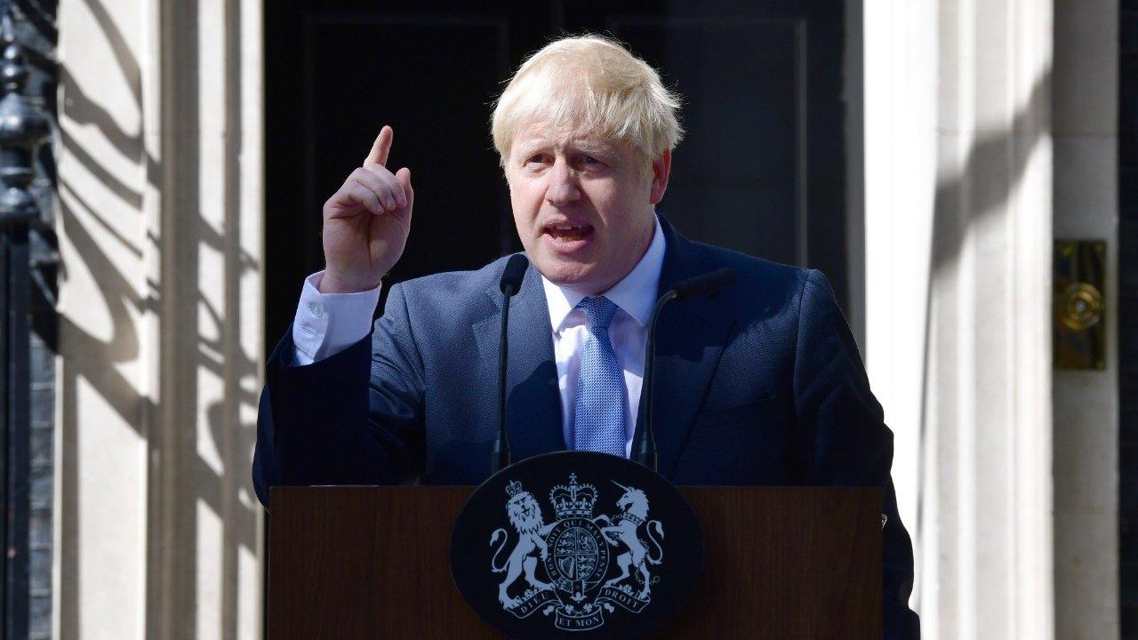 Boris Johnson in Downing Street on 24 July 2019