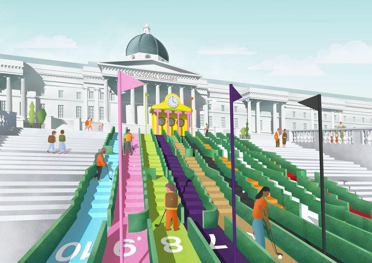 Crazy golf design by Paul Smith