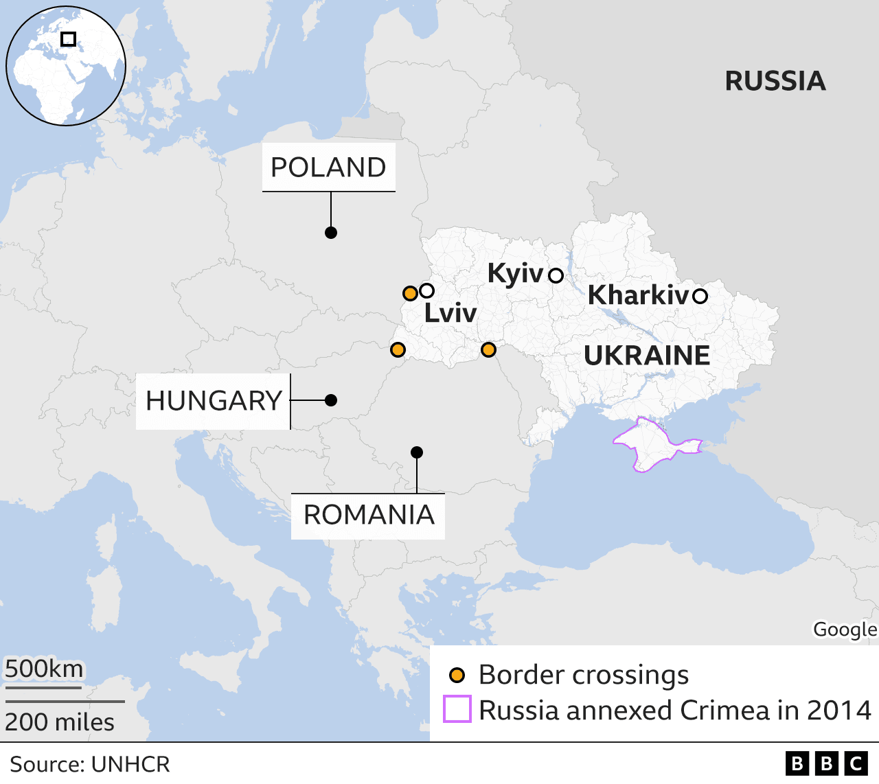 map of Ukraine, and its neighbours