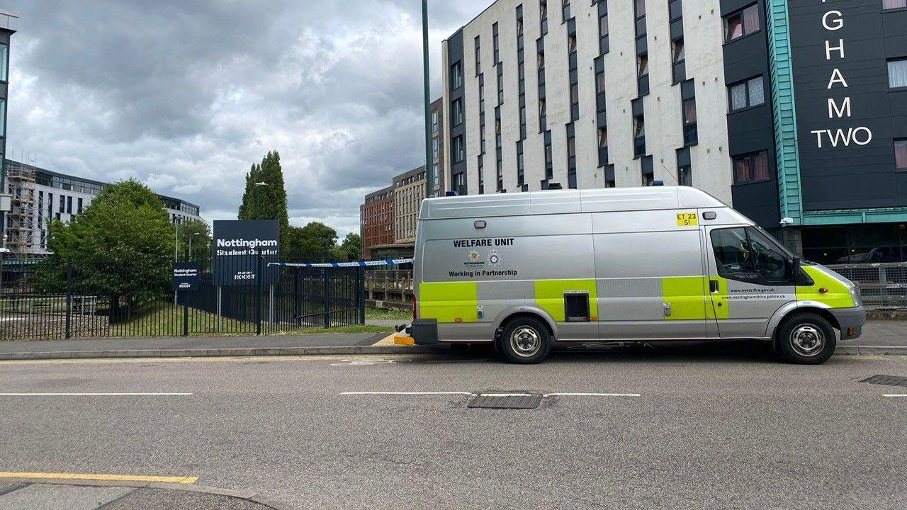 Cordon outside Nottingham Two in Midland Way, Nottingham