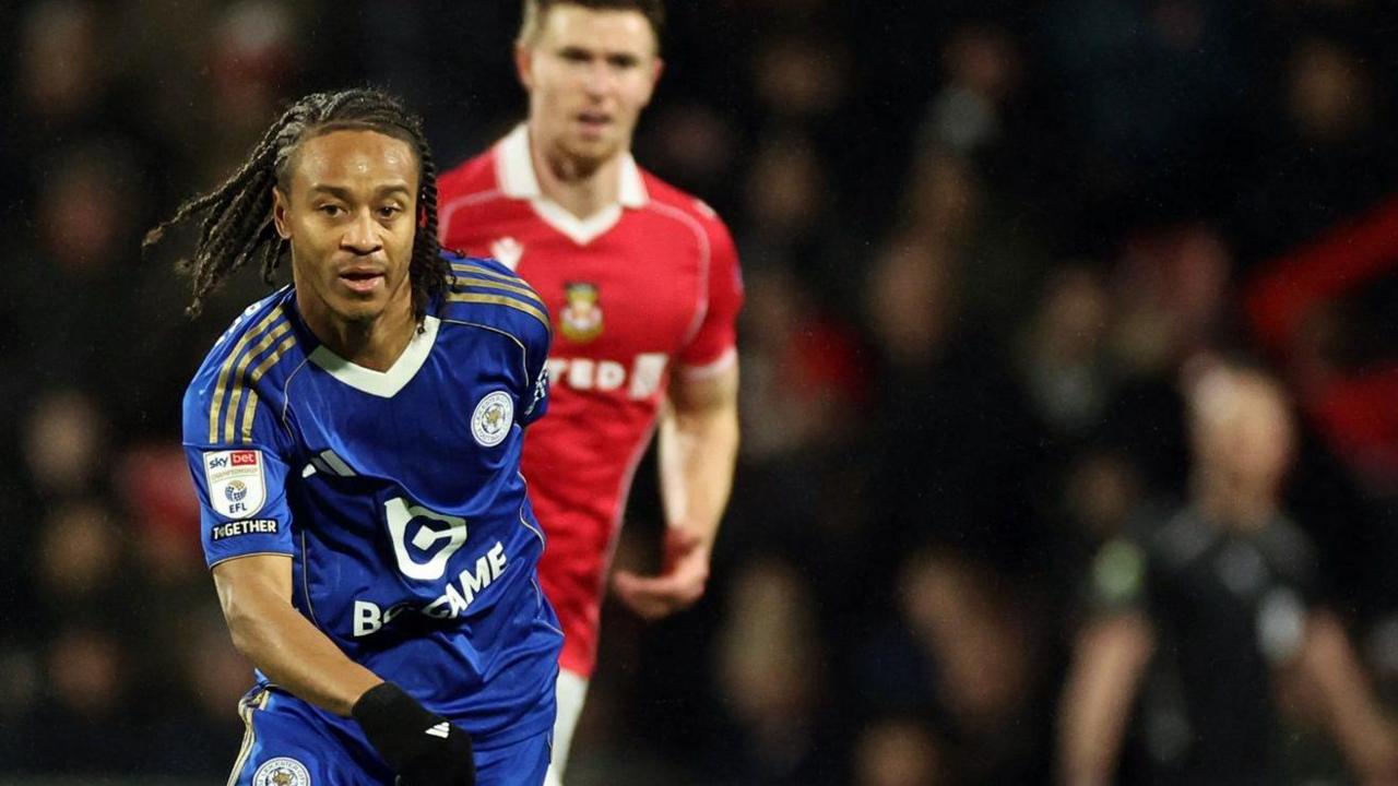 Leicester's Bobby De Cordova-Reid in action against Wrexham