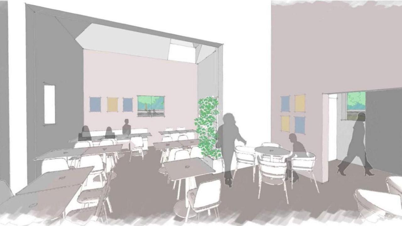 :An image shows how the new cafe in the pavilion could look
